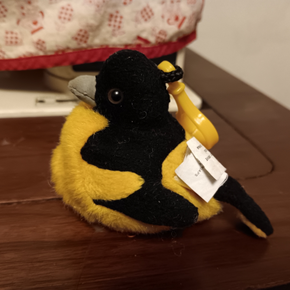 Wild republic audubon birds Baltimore Oriole clip key chain